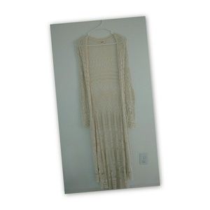 Mossimo Full Length Crocheted Cardigan